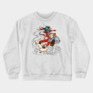 skater fox t-shirt 5 Crewneck Sweatshirt